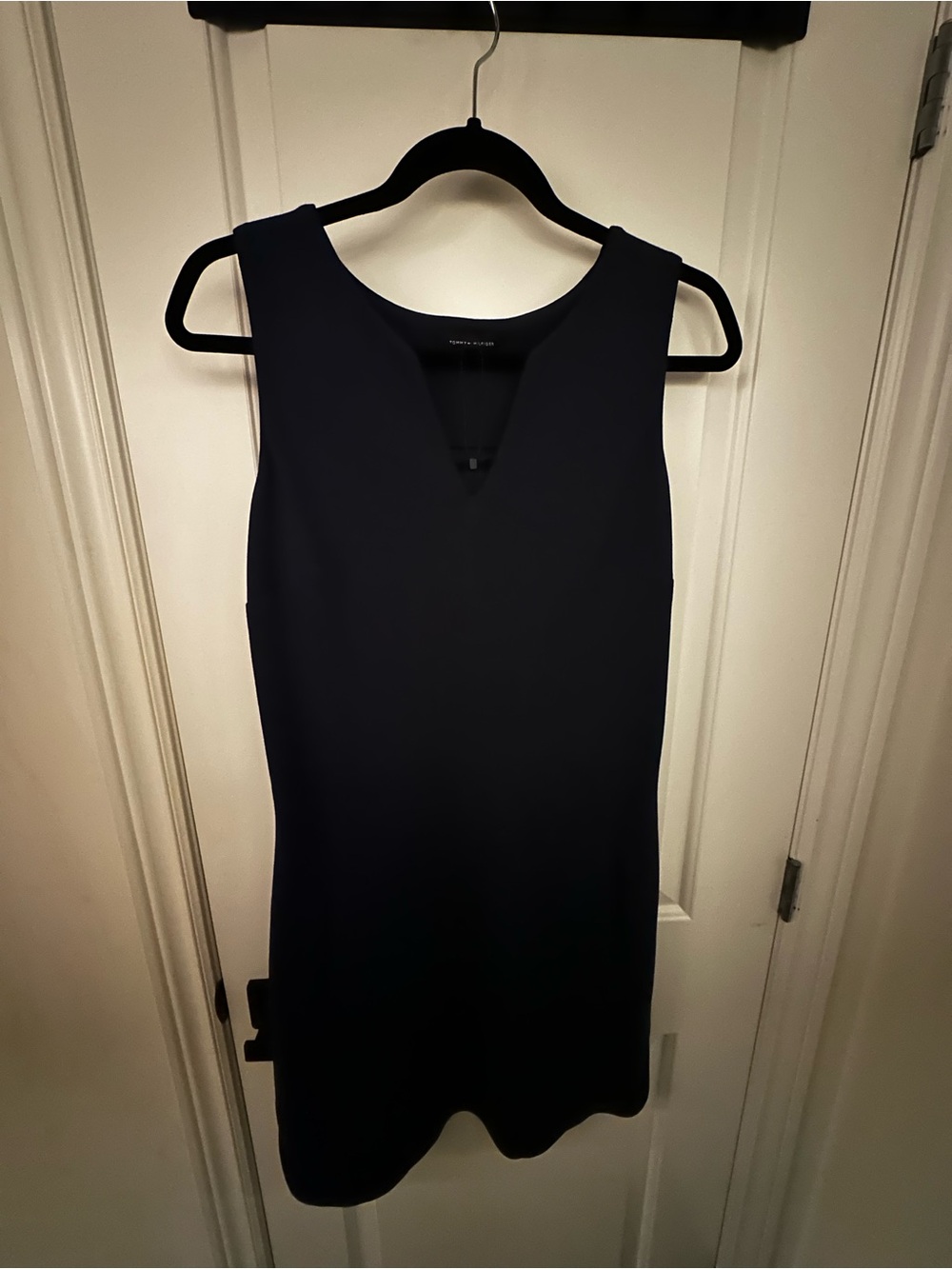 Tommy Hilfiger Black Sleeveless V-Notch Mini Dress